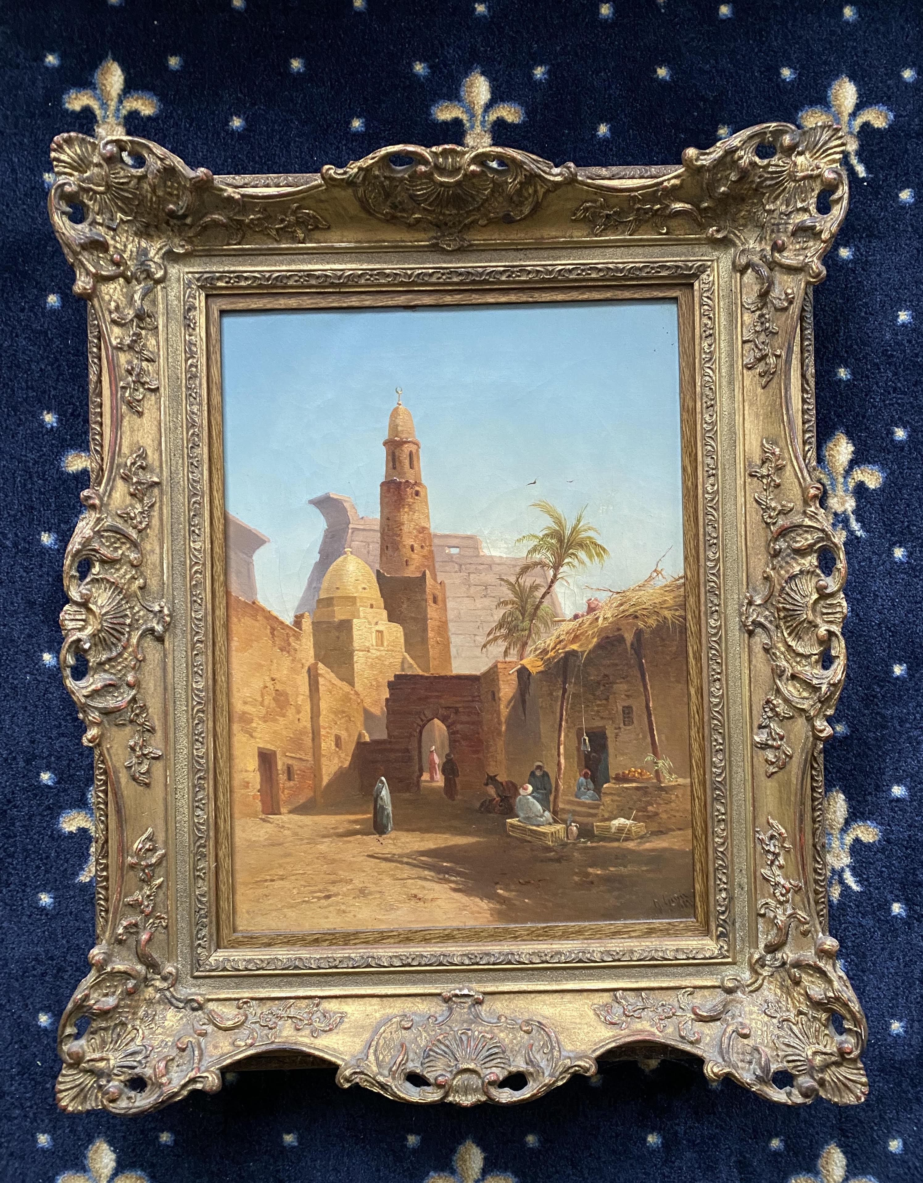 Geyer, Alte Moschee in Luxor' : stimmungsvolle Ansicht eines Platzes mit rastend