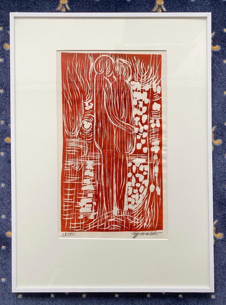 Mahler, 'Paar in Rot' :