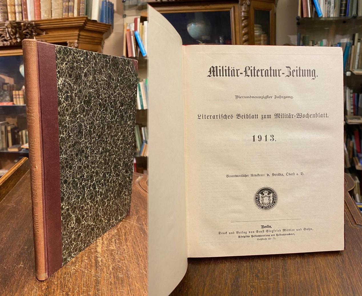 Militär-Wochenblatt - Literatur-Zeitung 1913.- Frobel, Militär-Literatur-Zeitung