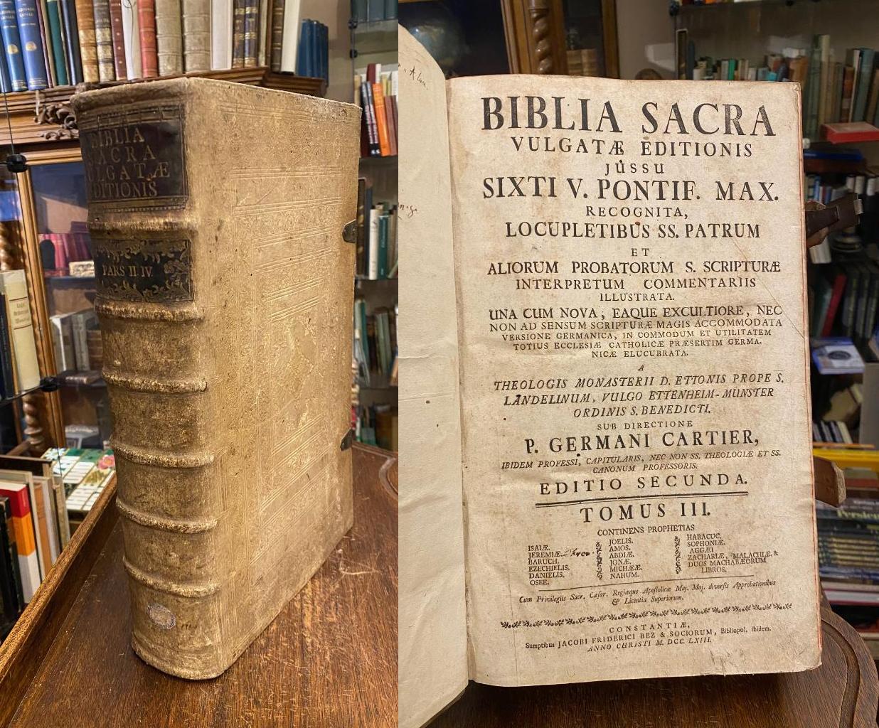 Biblia Sacra Vulgatae Editionis, Sixti V. Pontifi. Max. recognita, locupletibus