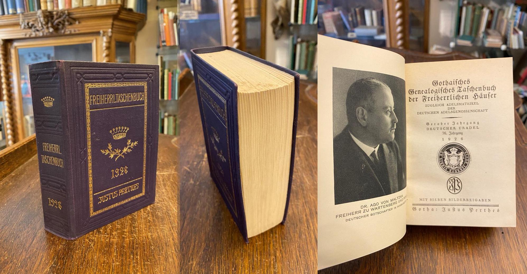 Gotha Freiherrliche Häuser 1926. - Gothaisches Genealogisches Taschenbuch der Fr