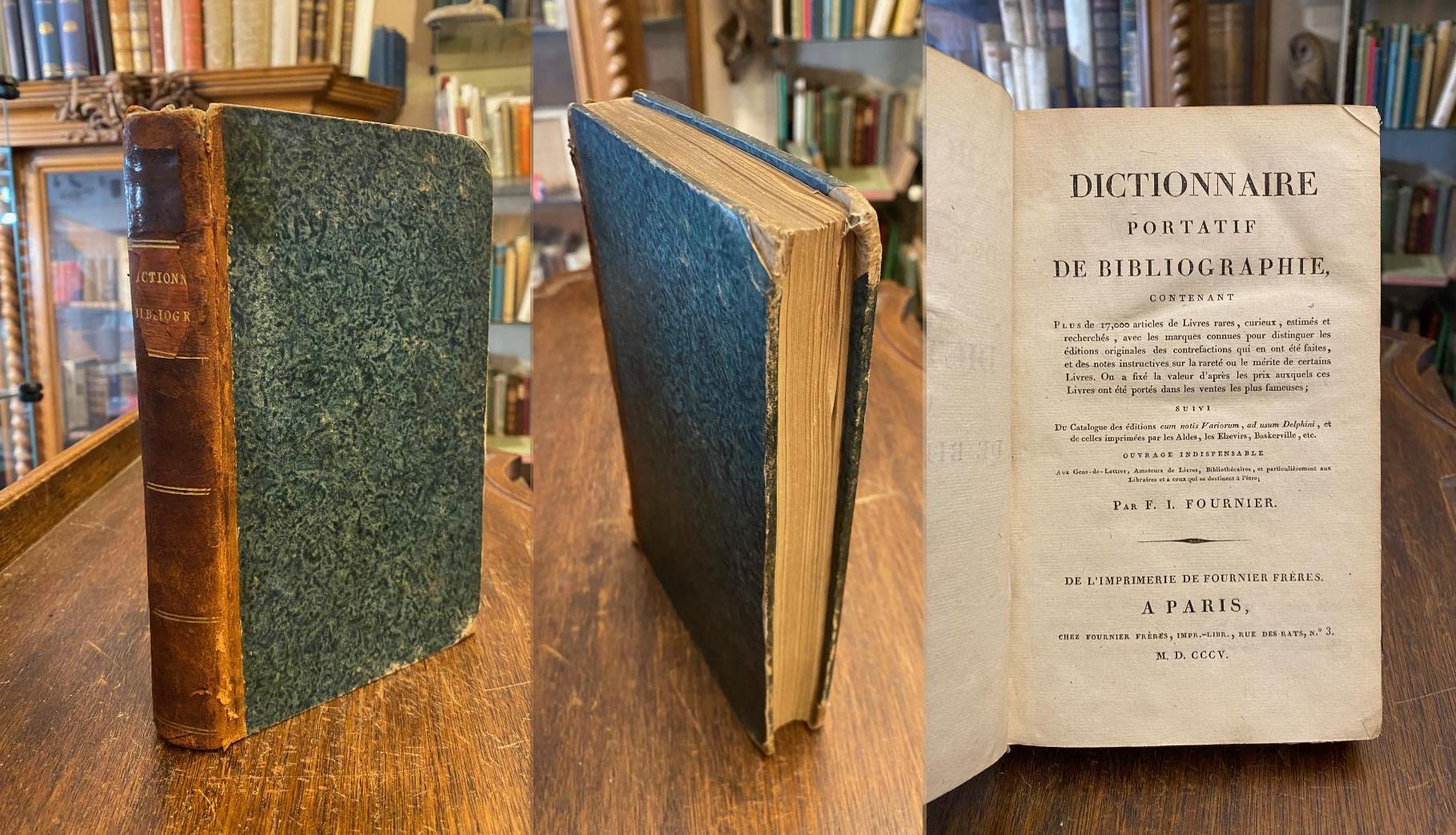 Fournier, Dictionnaire portatif de Bibliographie,