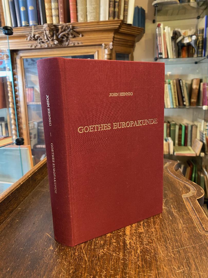 Goethe, Goethes Europakunde : Goethes Kenntnisse des nichtdeutschsprachigen Euro