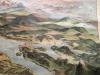 Schulwandtafel. - Ronfort, Bodensee mit Alpenkette : Schulwandtafel. Gemalt von 