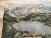 Schulwandtafel. - Ronfort, Bodensee mit Alpenkette : Schulwandtafel. Gemalt von 