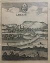 Liebenau (Hessen). - Merian, 'Libenau' Ansicht über die Diemel auf die Stadt Lie