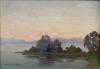 Maier-Lindi, 'Abendstimmung am Bodensee (Untersee) mit Bootshütte :