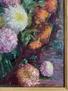 Eberhard, 'Blumenstillleben' : sehr großes Ölgemälde eines Chrysanthemen-Stilleb