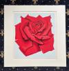 Nesbitt, 'Rose - Stamp Suite I'  (1981) : rote Rose auf hellblauem Grund :