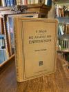 Mach, Die Analyse der Empfindungen und das Verhältnis des Physischen zum Psychis